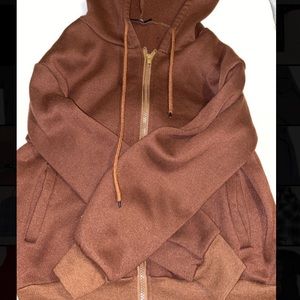 Brown small zip up hoodie